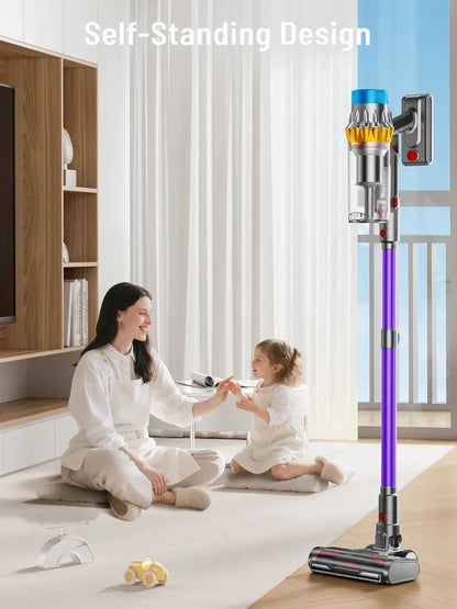 650W Cordless Vacuum Cleaner with attachments for Hardwood Flooring, Carpets, and Pet Hair
