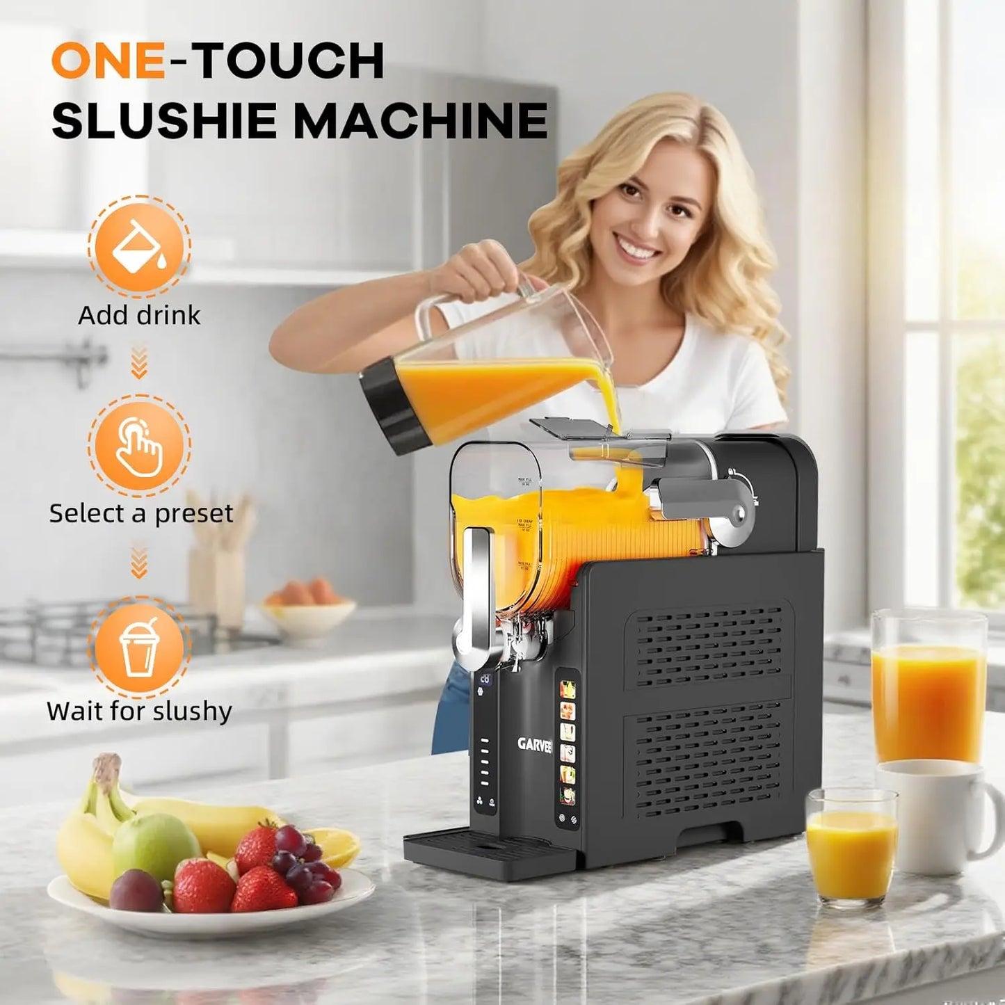 Slushie Frozen Drink Maker Machine with LED Menu for your Summer fun!