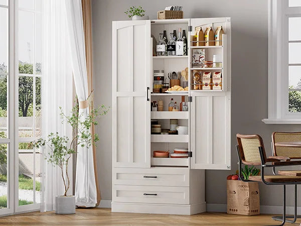 71" Tall Farmhouse Freestanding Pantry for your Kitchen