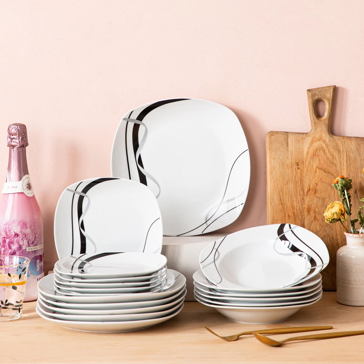 18 or 36-Piece Porcelain Ceramic Dishware Set