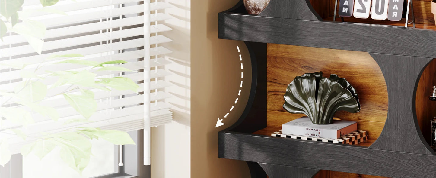 71" Tall  4-Tier Bookcase