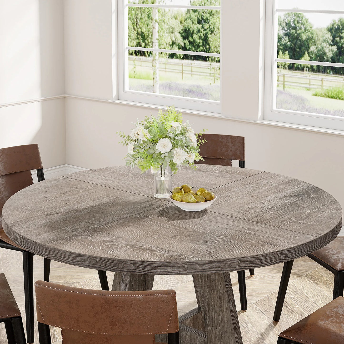47 inch Round Dining Table for 4