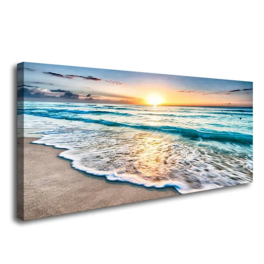 Beach Sunset Canvas Print Wall Art for the ocean lovers!
