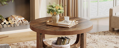 Modern Round 2-Tier Coffee Table