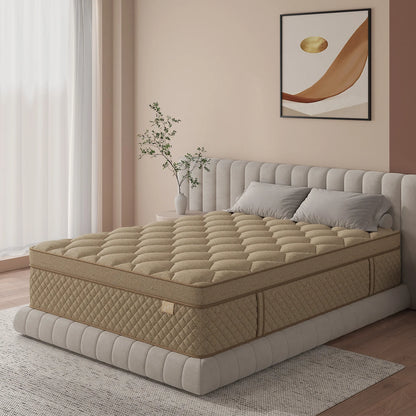 12" or 14" Medium Firm Gel Memory Foam Hybrid Pocket Spring Mattress in a Box