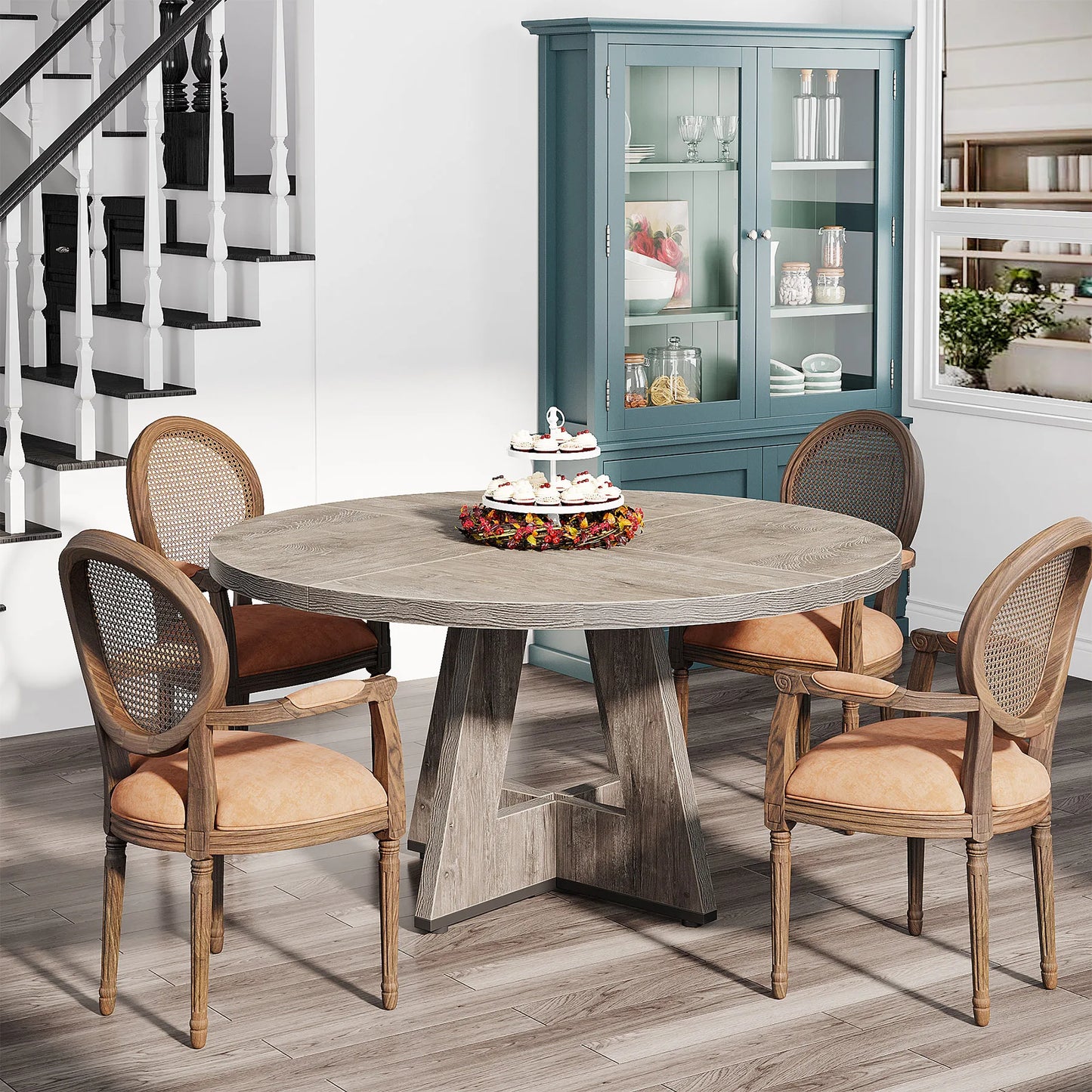 47 inch Round Dining Table for 4
