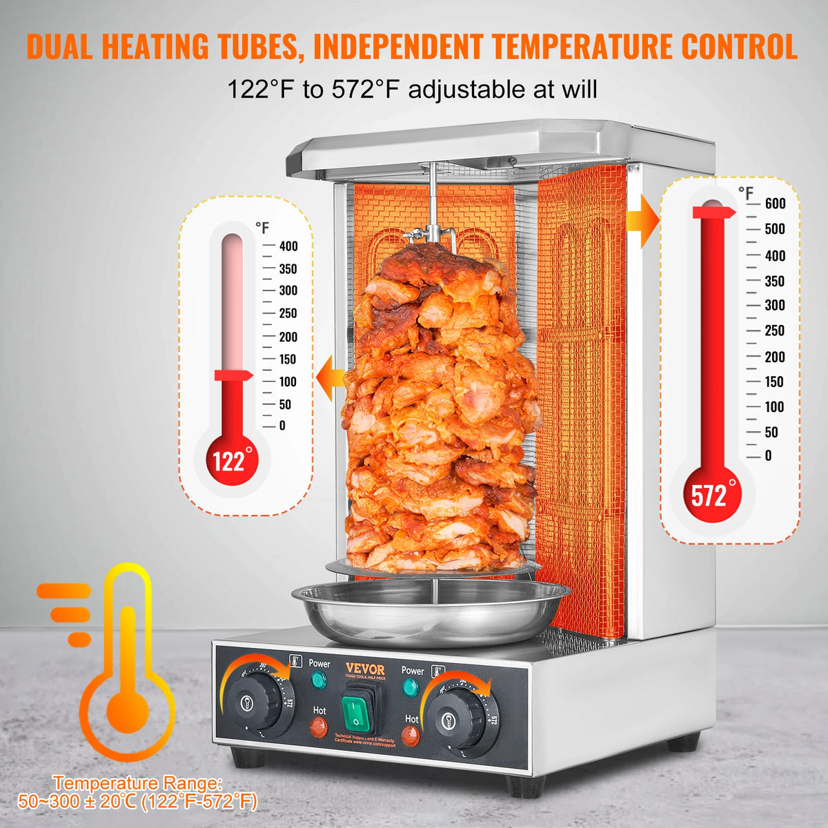 Electric Vertical Gyro Rotisserie Machine