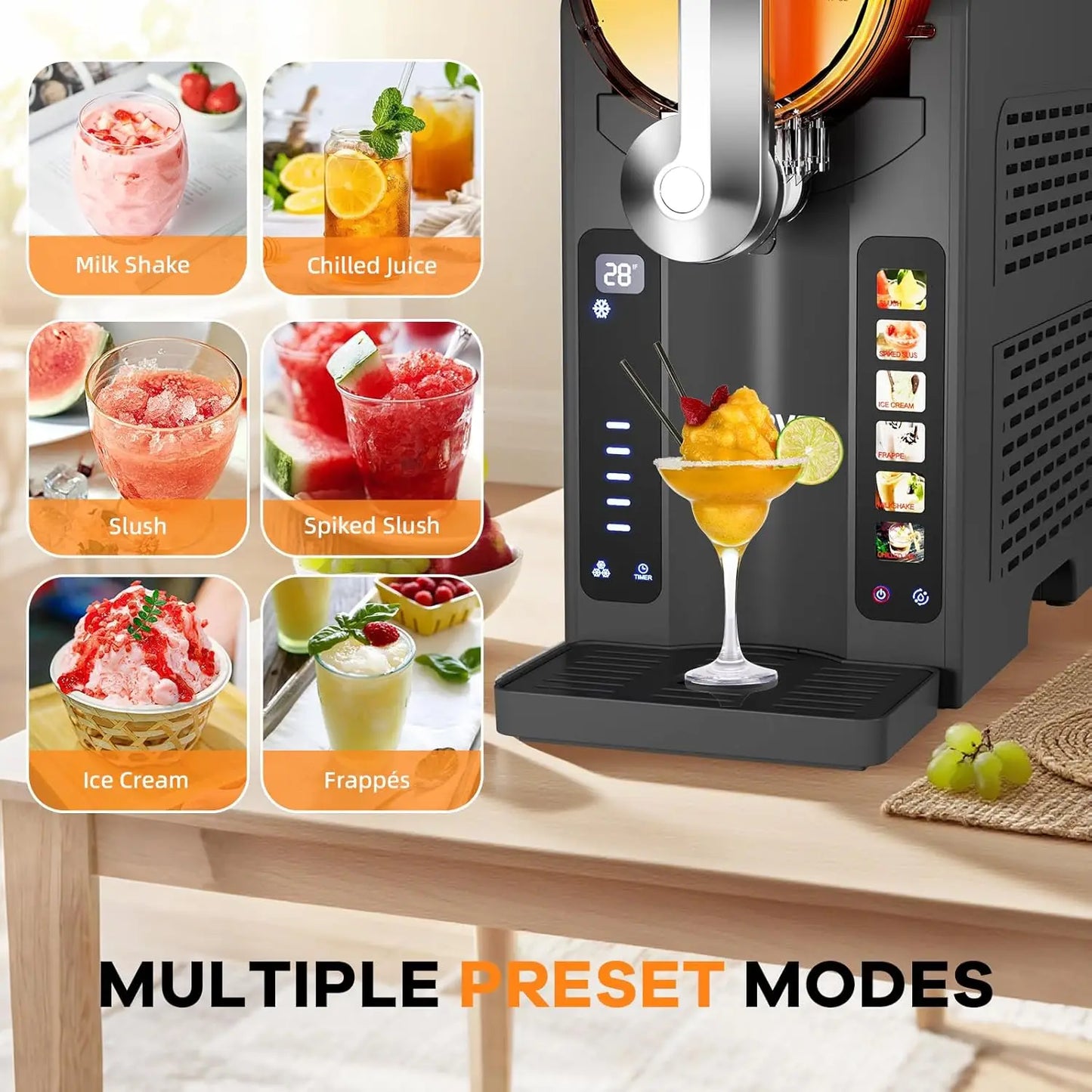 Slushie Frozen Drink Maker Machine with LED Menu for your Summer fun!