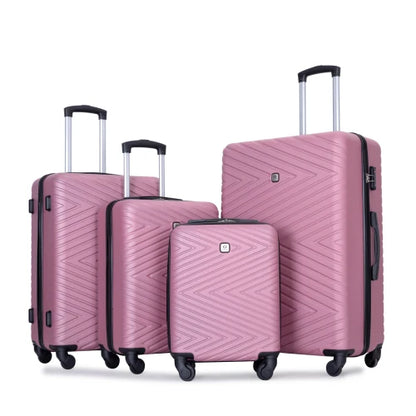 Luggage Set 4-Piece ABS Suitcase With Spinner Wheels