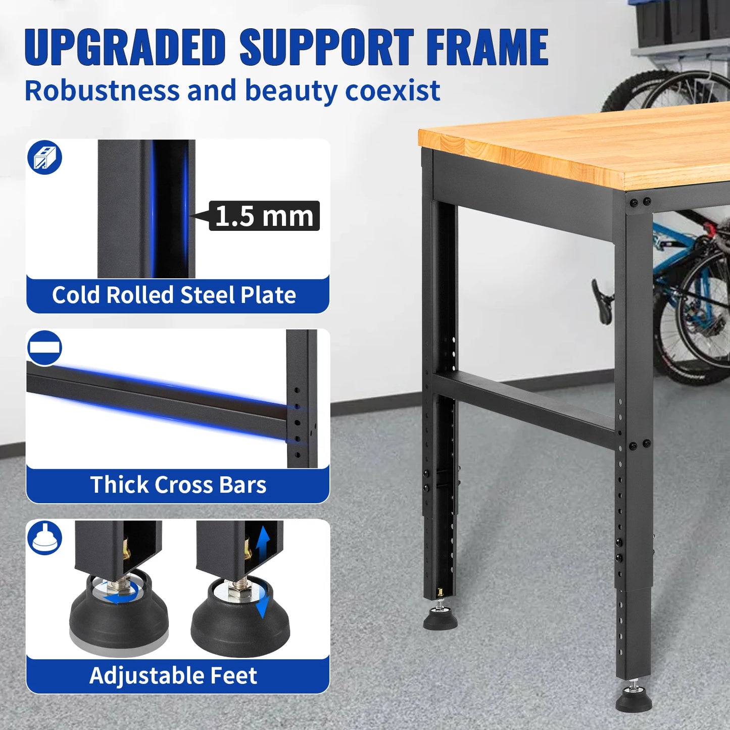 4 FT Workbench with Adjustable Height for your workspace!