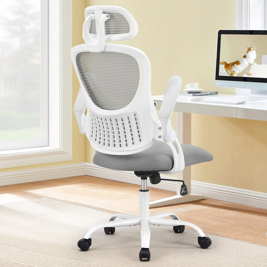 Mesh Ergonomic Office Computer Desk Chair with Adjustable Headrest