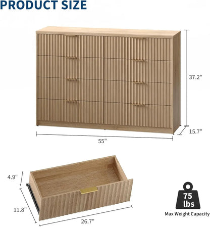 8 Drawer Wooden Dresser for your Bedroom space