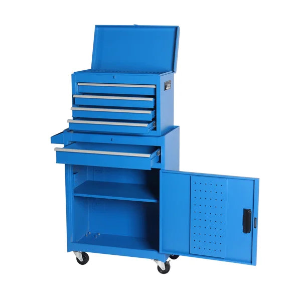5-Drawer Rolling Tool Storage Cabinet with Detachable Tool Box