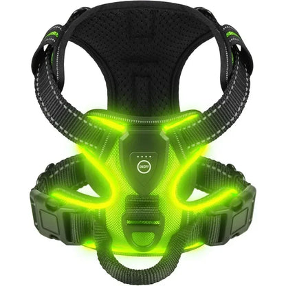 Rechargeable No Pull Led Harness for Dog, Cat, and Puppy