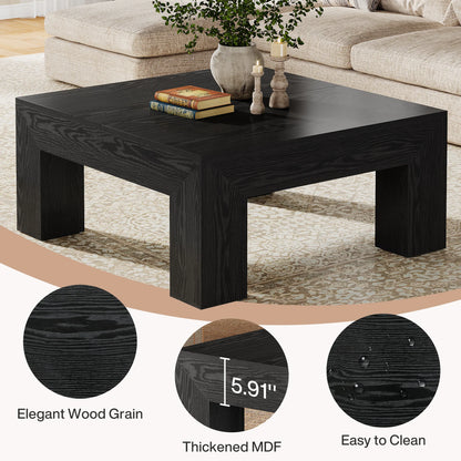39.4-Inch Square Coffee Table for Living Room