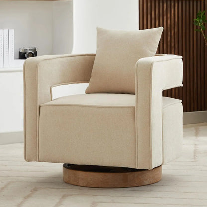 Open Back Barrel Swivel Chair