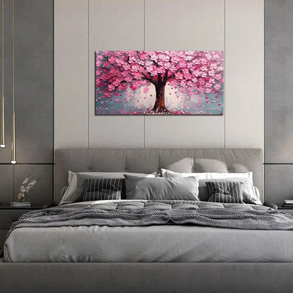 Pretty Pink Tree Wall Art for Living Room, Bedroom, Office