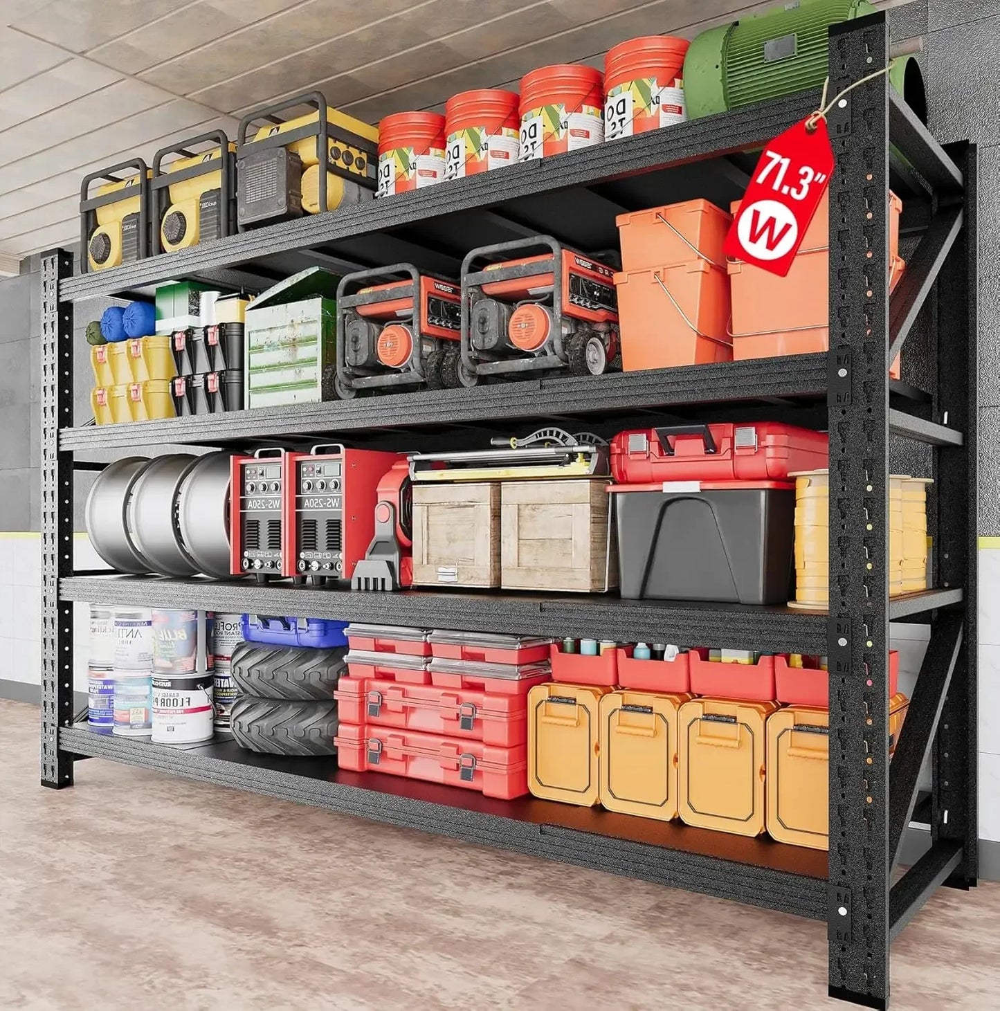 79-inch Heavy Duty Steel Garage Storage Rack
