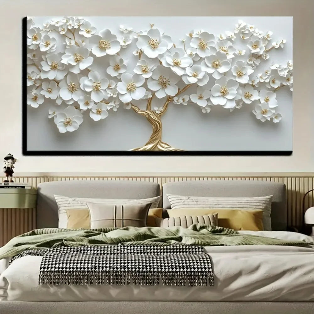 White Flower Tree Canvas Print for your personal space!
