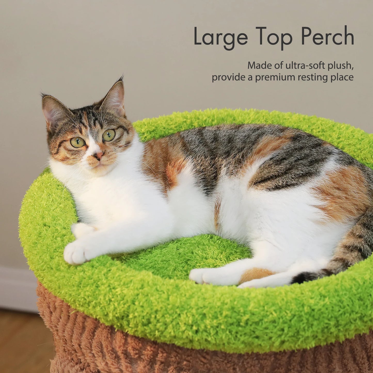 Luxurious Large Cat Tree with 2 or 4 Spacious Condos and a detachable toy for your cat or cats enjoyment!