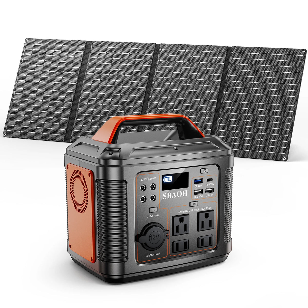 300W Portable Power Station with Solar Panel