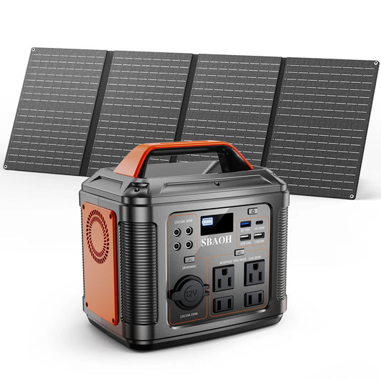 300W Portable Power Station with Solar Panel