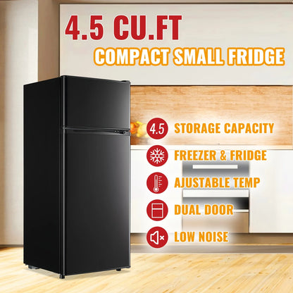 Compact Refrigerator/Freezer with Adjustable Thermostat