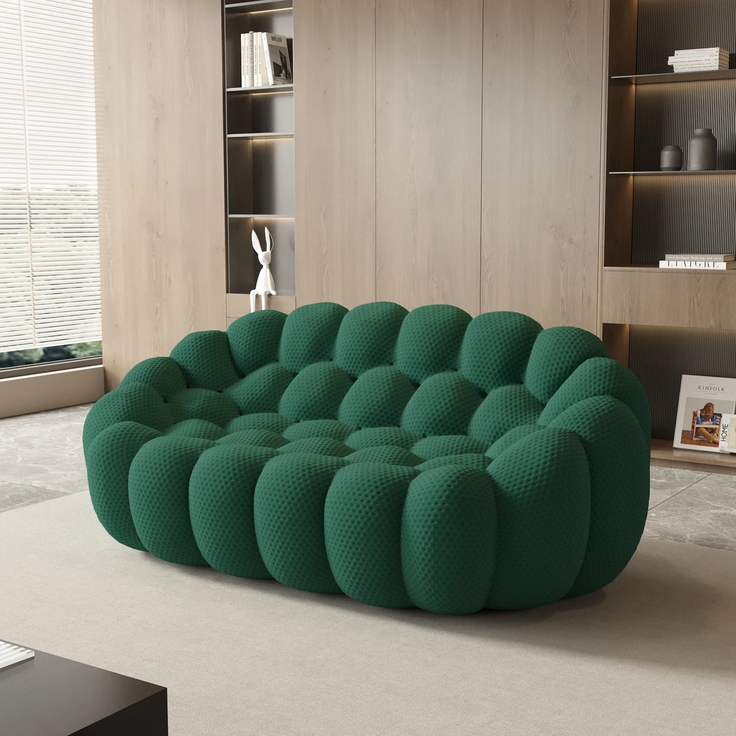 79.5" Modern Curved Boneless Sofa