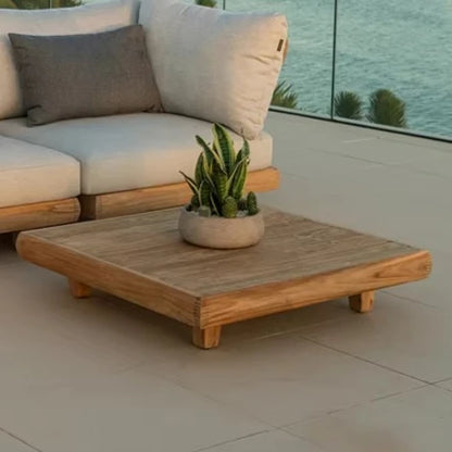 Stylish Outdoor Waterproof Solid Wood Teak Sofa Set
