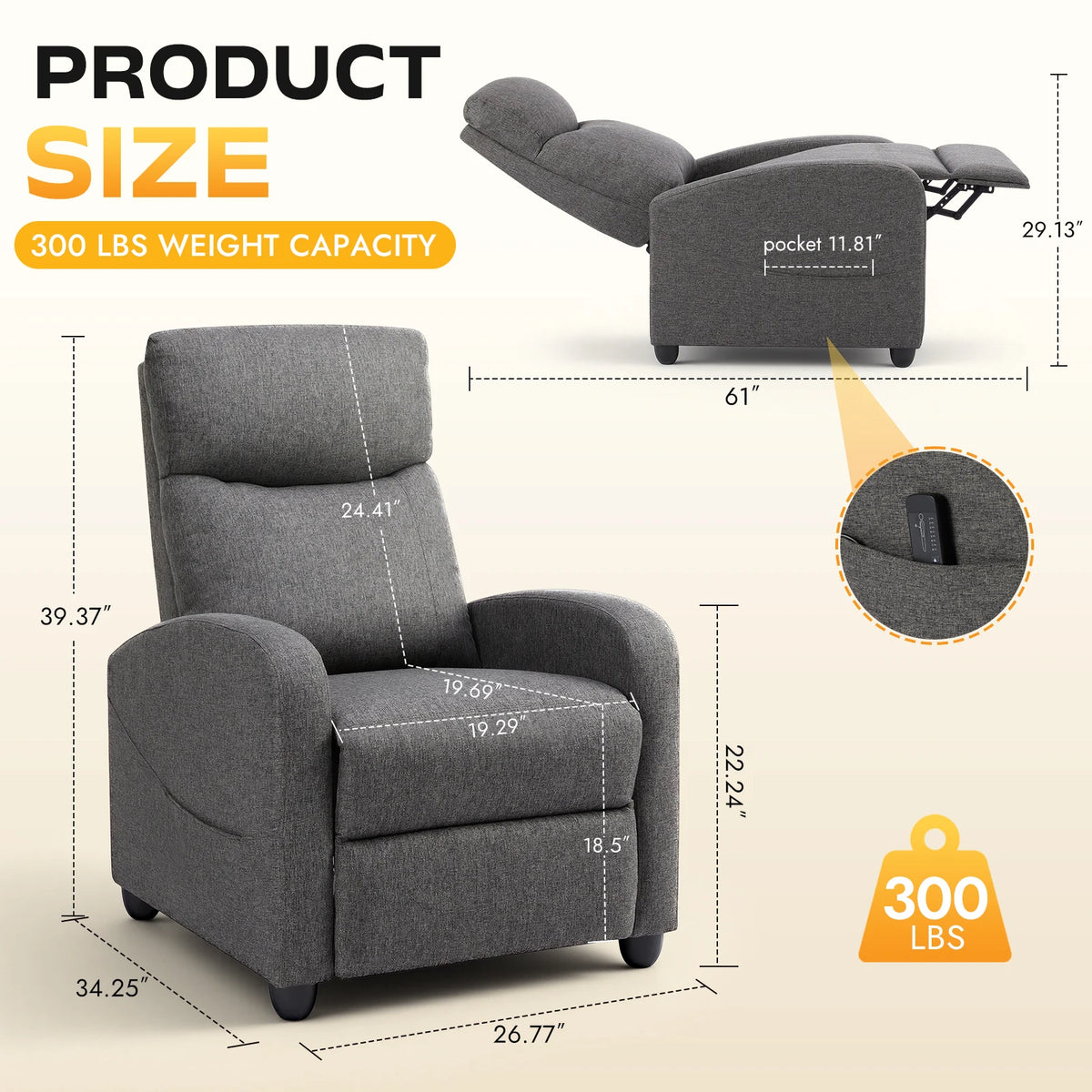 Recliner with Lumbar Support for your Living Room
