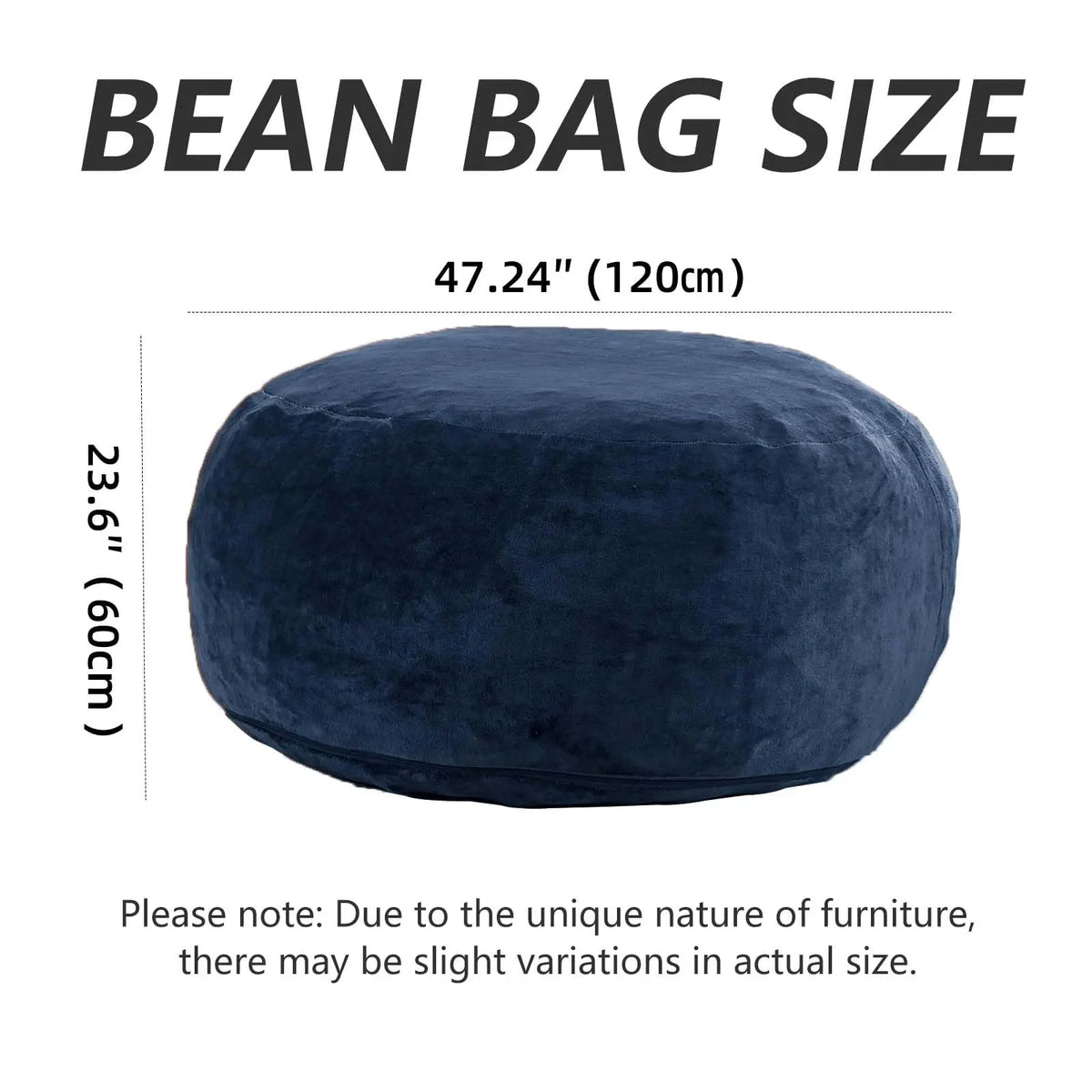 Beanbag Chair with padded Bean Bag inside with memory foam ideal for Bedrooms and Dorms