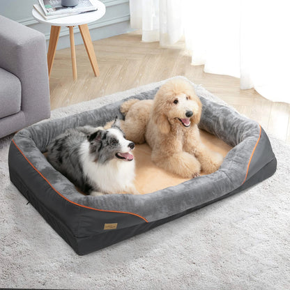 Large Soft and Comfortable Waterproof Dog Bed with Washable Cover