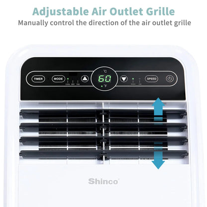 8,000 BTU Portable Air Conditioner with Remote and 3 settings