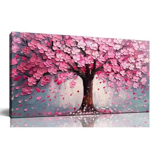 Pretty Pink Tree Wall Art for Living Room, Bedroom, Office