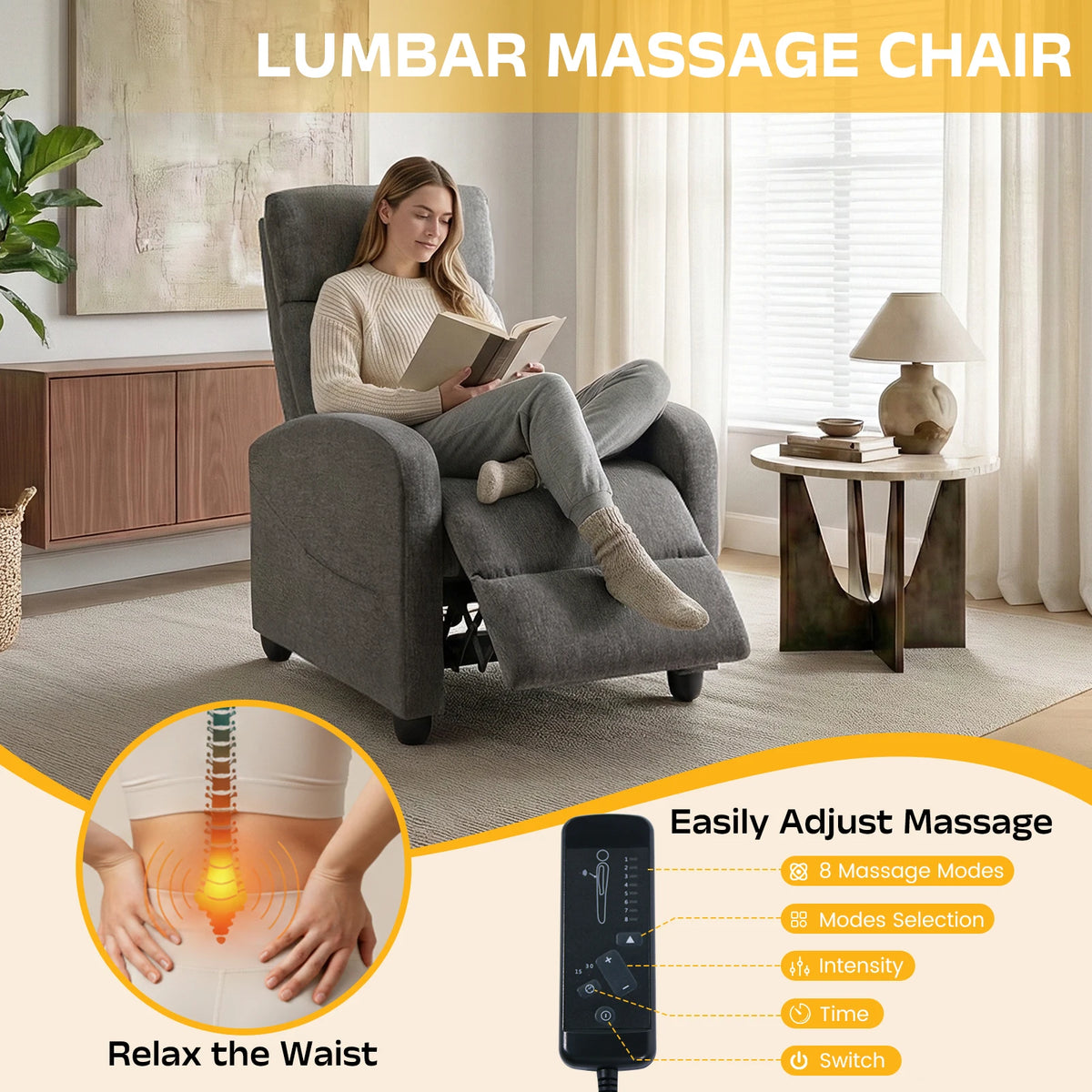 Recliner with Lumbar Support for your Living Room