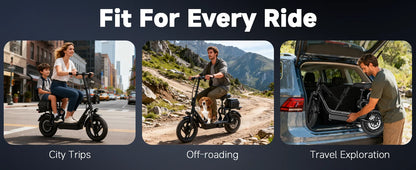 Foldable 500W Ebike with 10.4AH Battery