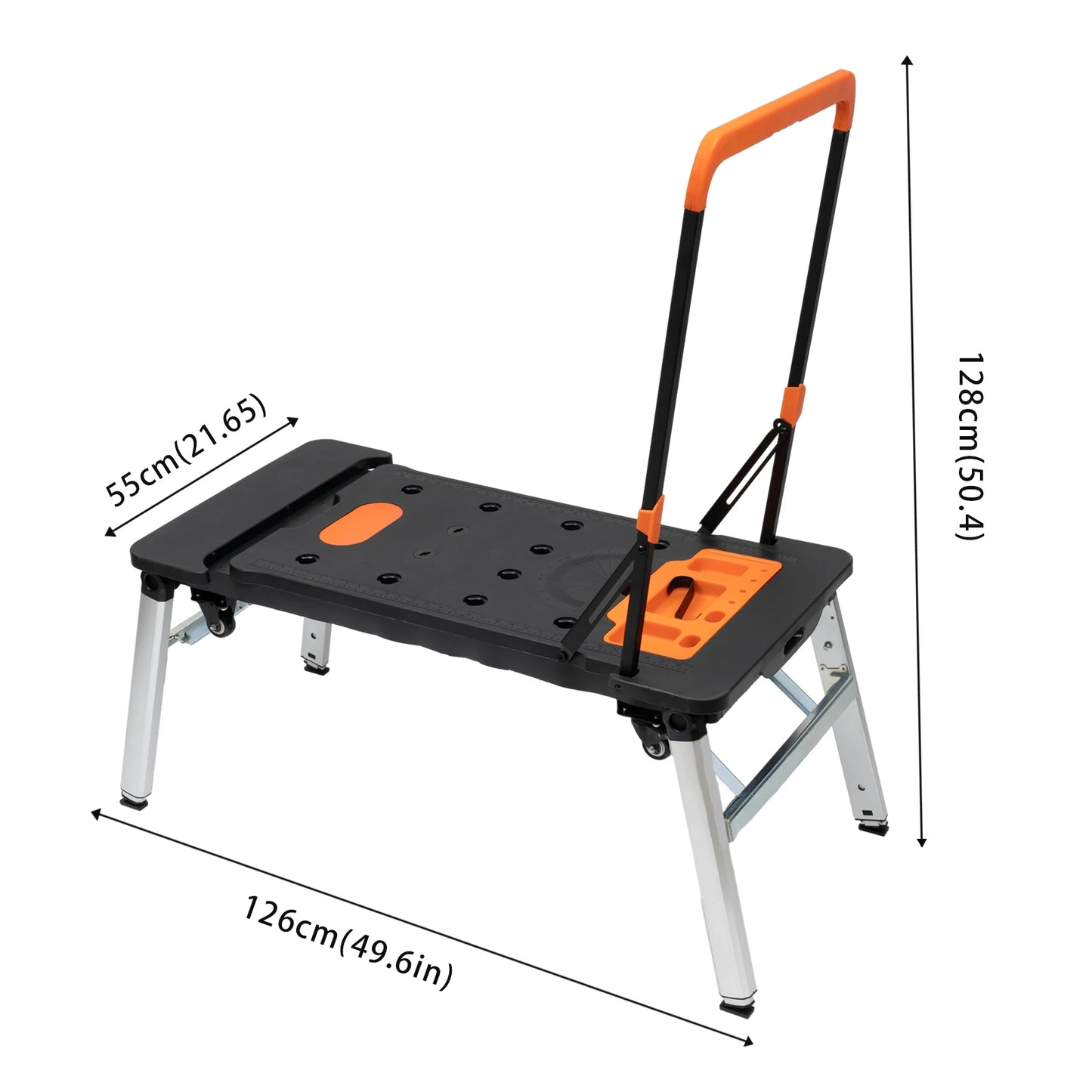 Space Saving 7-in-1 Multifunctional Folding Workbench and Hand Truck for all your DIY projects