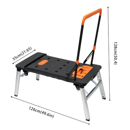 Space Saving 7-in-1 Multifunctional Folding Workbench and Hand Truck for all your DIY projects