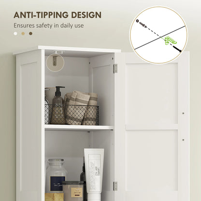 67" Tall Bathroom Storage Cabinet with 3 Adjustable Shelves
