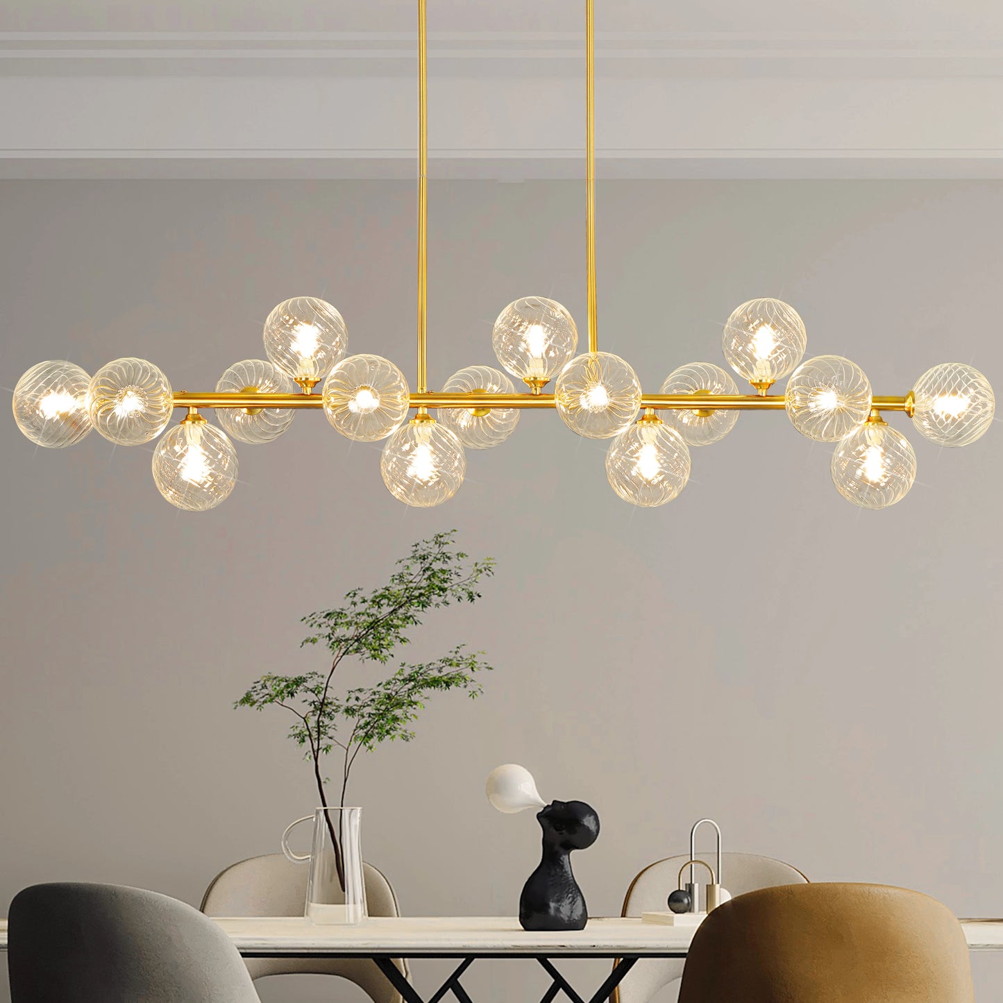 54-inch Modern Chandelier for kitchen island or dining room