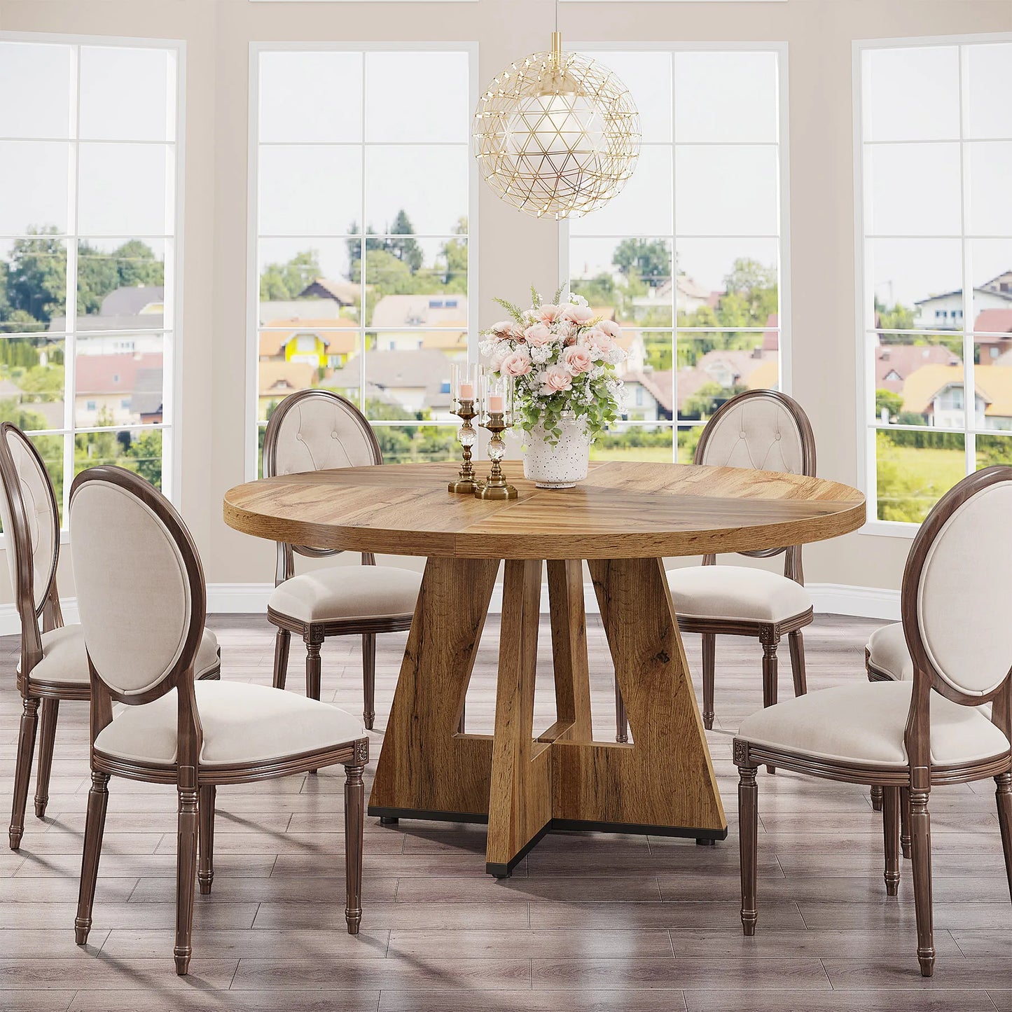 47 inch Round Dining Table for 4