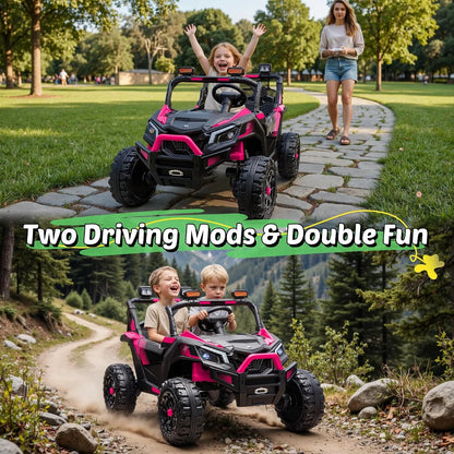 24V 4WD Kids 2 Seater Electric Ride with Bluetooth for Music for your Journey
