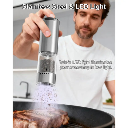 Salt and Pepper Grinder Set with 6 different Grind Settings