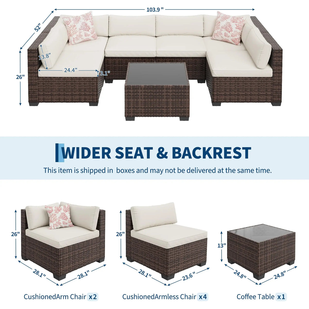 7-Piece Outdoor Patio Furniture