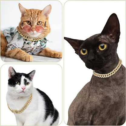 Luxury Gold Iced Chain Collar for your Pet