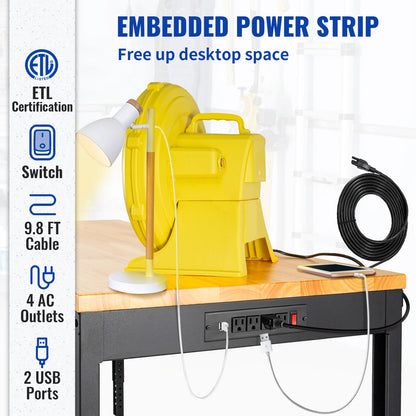4 FT Workbench with Adjustable Height for your workspace!