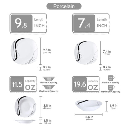 18 or 36-Piece Porcelain Ceramic Dishware Set