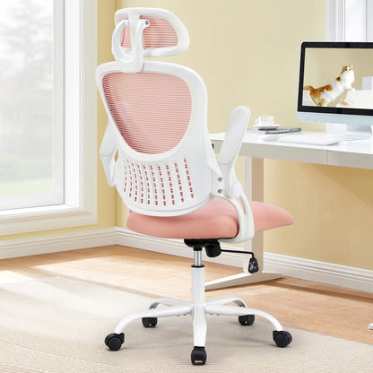 Mesh Ergonomic Office Computer Desk Chair with Adjustable Headrest
