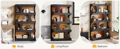 71" Tall  4-Tier Bookcase