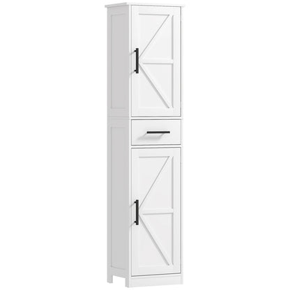 67" Tall Bathroom Storage Cabinet with 3 Adjustable Shelves